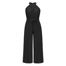 Load image into Gallery viewer, Women's Lace-Up Halter Casual Wide-Leg Jumpsuit