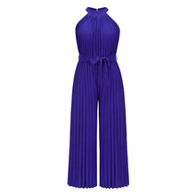 Load image into Gallery viewer, Women's Lace-Up Halter Casual Wide-Leg Jumpsuit