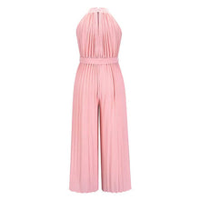 Load image into Gallery viewer, Women's Lace-Up Halter Casual Wide-Leg Jumpsuit