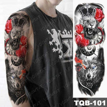 Load image into Gallery viewer, Womens Large Tattoo Eye Lion Waterproof Temporary Sticker Realistic Big Luxury Tattoo Modern Design
