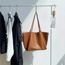 Load image into Gallery viewer, Women's Large Totes PU Leather Shoulder Bag Soft Purse Hobo Handbag Casual Top Handle Bag For Travel Work