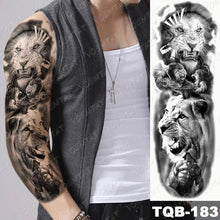 Load image into Gallery viewer, Womens Large Waterproof Temporary Sticker Tattoo Tiger Fox Luxury Design From Wonderland