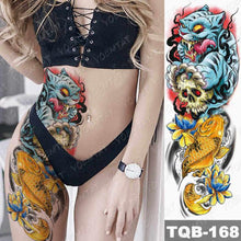 Load image into Gallery viewer, Womens Large Waterproof Temporary Sticker Tattoo Tiger Fox Luxury Design From Wonderland