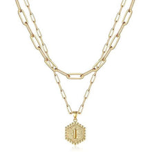 Load image into Gallery viewer, Women's Layered Initial Necklace Letter Pendant