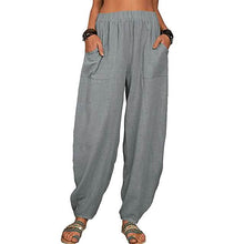 Load image into Gallery viewer, Women's Linen High Waist Wide Leg Pants