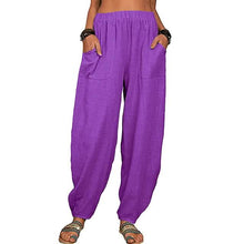 Load image into Gallery viewer, Women's Linen High Waist Wide Leg Pants