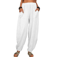 Load image into Gallery viewer, Women's Linen High Waist Wide Leg Pants
