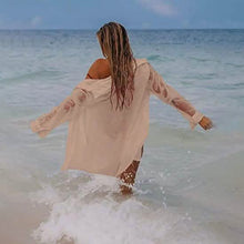 将图片加载到图库查看器,Women's Long Sleeve Beach Shirt Blouse