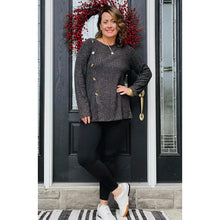将图片加载到图库查看器,Women's Long Sleeve Crew Neck Tunic Tops Buttons Side
