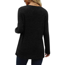 将图片加载到图库查看器,Women's Long Sleeve Crew Neck Tunic Tops Buttons Side