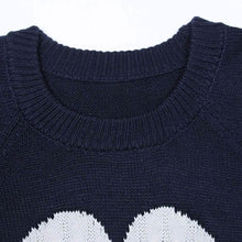 Load image into Gallery viewer, Women's Long Sleeve Crewneck Cute Heart Knitted Sweaters