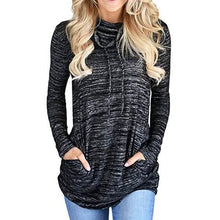 Load image into Gallery viewer, Women's Long Sleeve High Collar Tops Casual Tie Dye Sweatshirt
