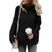 Load image into Gallery viewer, Women's Long Sleeve Knit Pullover Chunky Turtleneck Sweater Top
