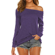 将图片加载到图库查看器,Women's Long Sleeve Off Shoulder Top