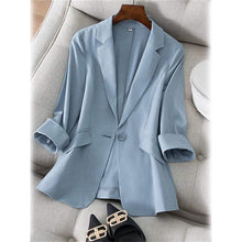 将图片加载到图库查看器,Women's Long Sleeve Pocket Casual Blazer