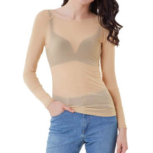 Load image into Gallery viewer, Women's Long Sleeve Sheer Mesh Sheer Top