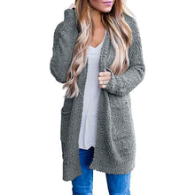 Load image into Gallery viewer, Women's Long Sleeve Soft Chunky Knit Sweater Coat