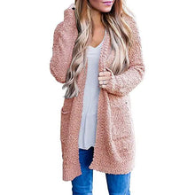 Load image into Gallery viewer, Women's Long Sleeve Soft Chunky Knit Sweater Coat