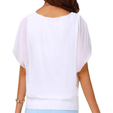 Load image into Gallery viewer, Women's Loose Casual Short Sleeve Chiffon Top T-Shirt Blouse