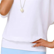 Load image into Gallery viewer, Women's Loose Casual Short Sleeve Chiffon Top T-Shirt Blouse