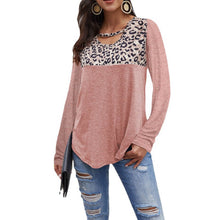 Load image into Gallery viewer, Womens Loose Tops Long Sleeve Tunic Color Block Casual Shirts