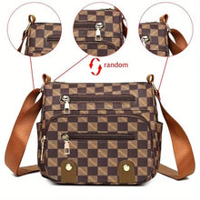 将图片加载到图库查看器,Women's Multi Pocket Plaid Pattern Crossbody Bag