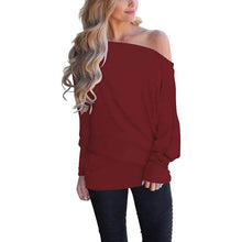 Load image into Gallery viewer, Women's Off-Shoulder Long-Sleeved Top