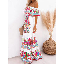 将图片加载到图库查看器,Women's Off Shoulder Print Dress