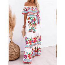 将图片加载到图库查看器,Women's Off Shoulder Print Dress