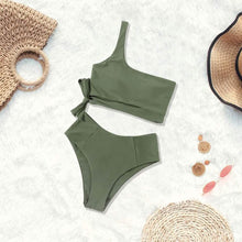 将图片加载到图库查看器,Women's One Shoulder High Waist Bikini