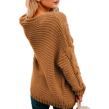 Load image into Gallery viewer, Womens Open Front Long Sleeve Chunky Knit Cardigan Sweaters Loose Outwear Coat