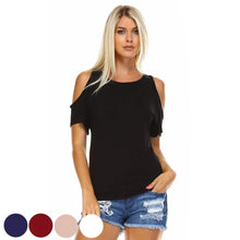 将图片加载到图库查看器,Women's Open-Shoulder Short Sleeve Top - Assorted Sizes