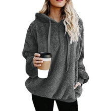 将图片加载到图库查看器,Women's Oversized Fleece Hoodie