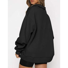Load image into Gallery viewer, Womens Oversized Half Zip Pullover Long Sleeve Sweatshirt