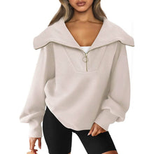 Load image into Gallery viewer, Womens Oversized Half Zip Pullover Sweatshirts Hoodie