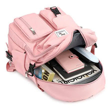 将图片加载到图库查看器,Women's Oxford Fabric Adjustable Large Capacity Backpack