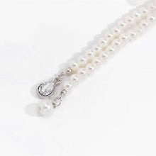 将图片加载到图库查看器,Women's Elegant Multi-Layered Faux Pearl Necklace, Boho Tassel Pendant, Dual-Strand Jewelry