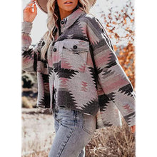 Load image into Gallery viewer, Women's Plaid Long Sleeve Button Down Collar Coat