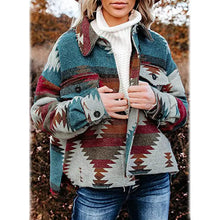 Load image into Gallery viewer, Women's Plaid Long Sleeve Button Down Collar Coat