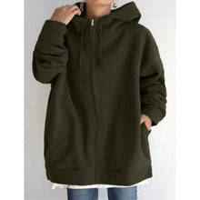 Load image into Gallery viewer, Women's Plus Size Jacket Zipper Pocket Solid Formal Long Sleeve