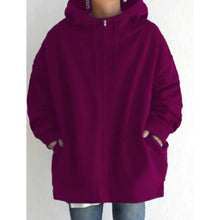 Load image into Gallery viewer, Women's Plus Size Jacket Zipper Pocket Solid Formal Long Sleeve