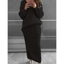 Load image into Gallery viewer, Women's Pocket Knitted Patchwork Solid Casual Long Sleeve Loose Sweater
