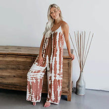 Load image into Gallery viewer, Women's Printed Jumpsuit Wide-Leg Leisure Pants