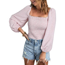 Load image into Gallery viewer, Women's Puff Long Sleeve Square Neck Tops