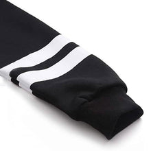 将图片加载到图库查看器,Women's Pullover Fleece Drop Shoulder Striped Hoodie