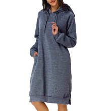 Load image into Gallery viewer, Womens Pullover Hoodie Dress