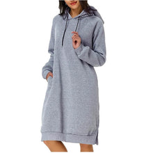 Load image into Gallery viewer, Womens Pullover Hoodie Dress