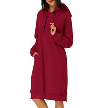 Load image into Gallery viewer, Womens Pullover Hoodie Dress