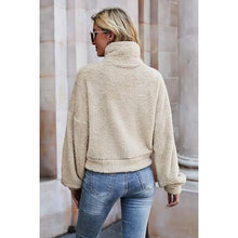 Load image into Gallery viewer, Women's Pullover Plain Quarter Zip Sweatshirt