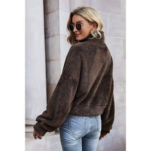 Load image into Gallery viewer, Women's Pullover Plain Quarter Zip Sweatshirt